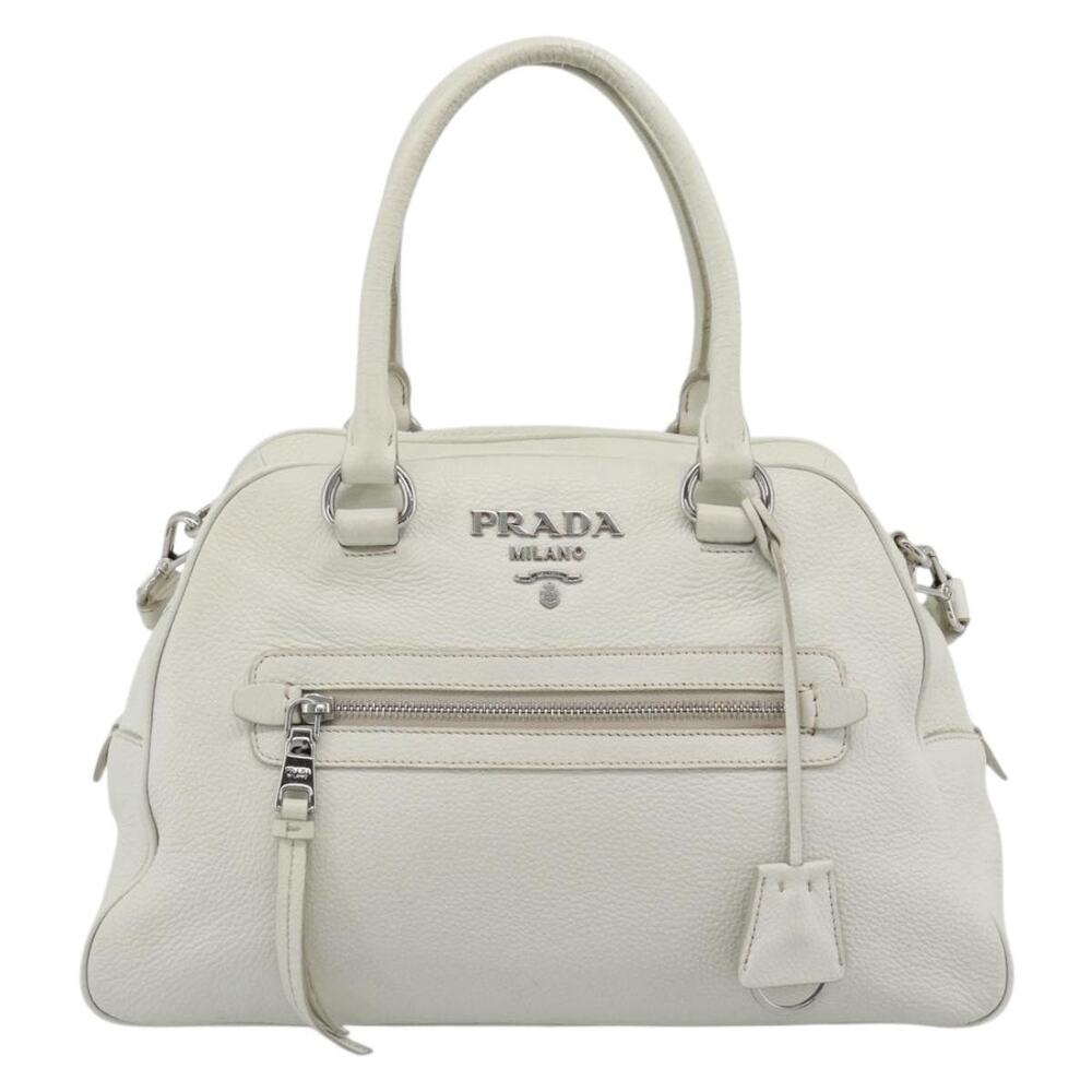 Prada Vitello Handbag White